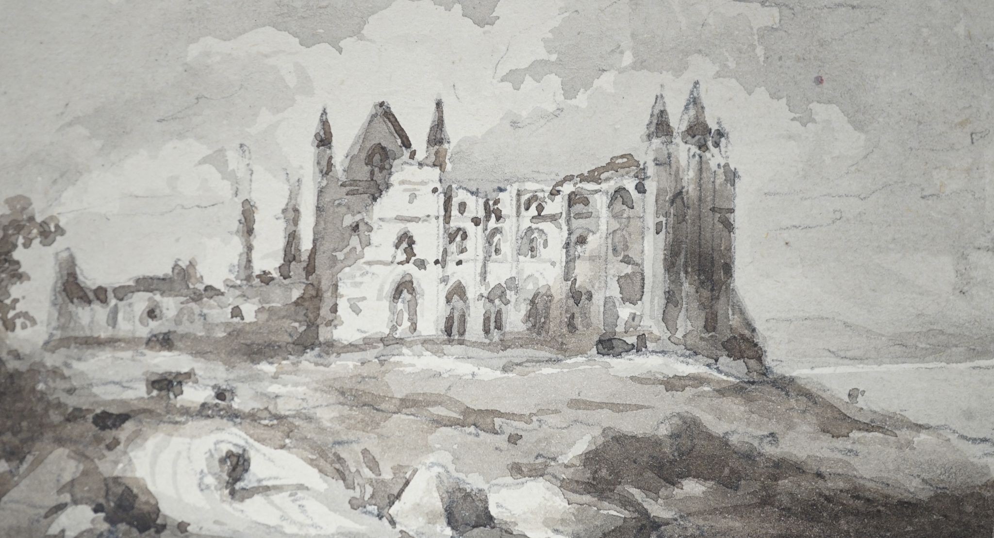 George Richard Vawser Snr. (1815-1888) - an album of 23 watercolour drawings, mainly monochrome landscapes, one signed and dated, 1830, largest 10 x 15cms.